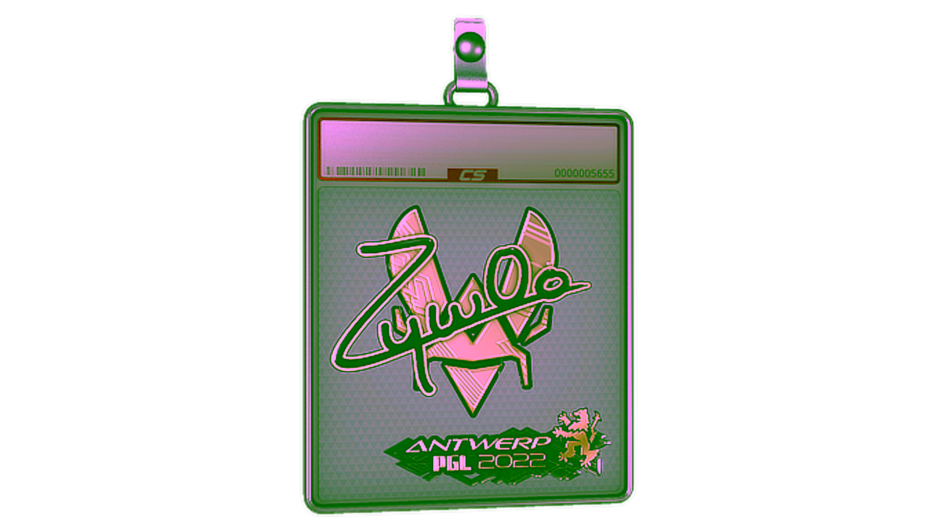 Display for Sticker Slab | ZywOo (Gold) | Antwerp 2022