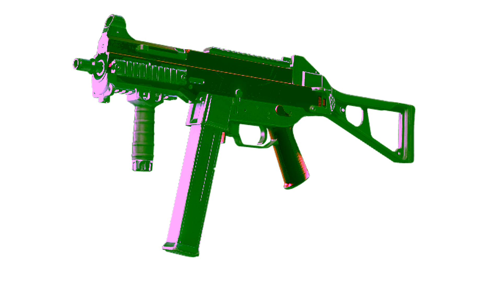 Display for UMP-45 | Crimson Foil (Well-Worn)