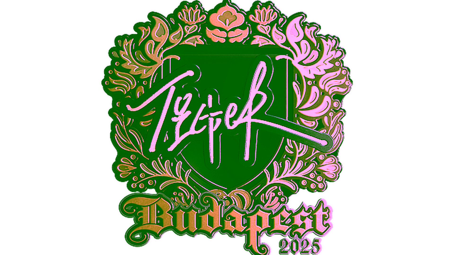 Display for Sticker | Tiger (Gold) | Budapest 2025