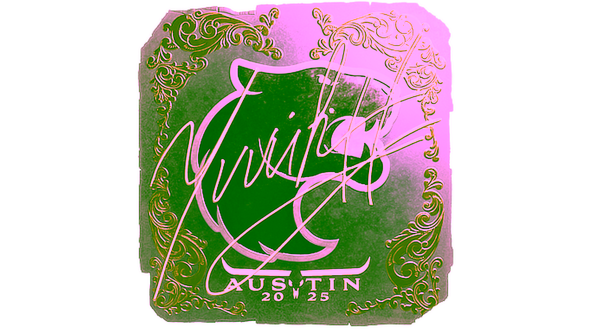 Display for Sticker | yuurih (Gold) | Austin 2025