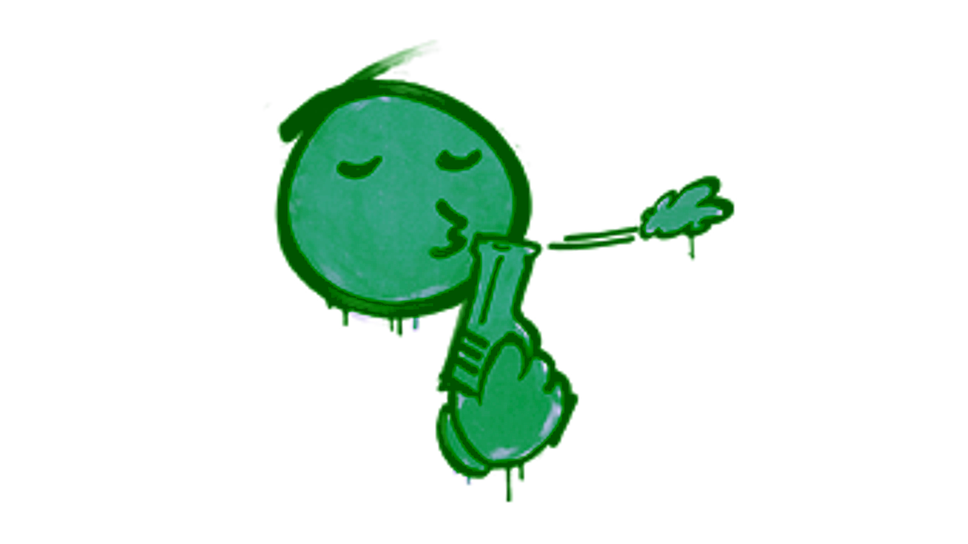 Display for Sealed Graffiti | Quickdraw (Frog Green)