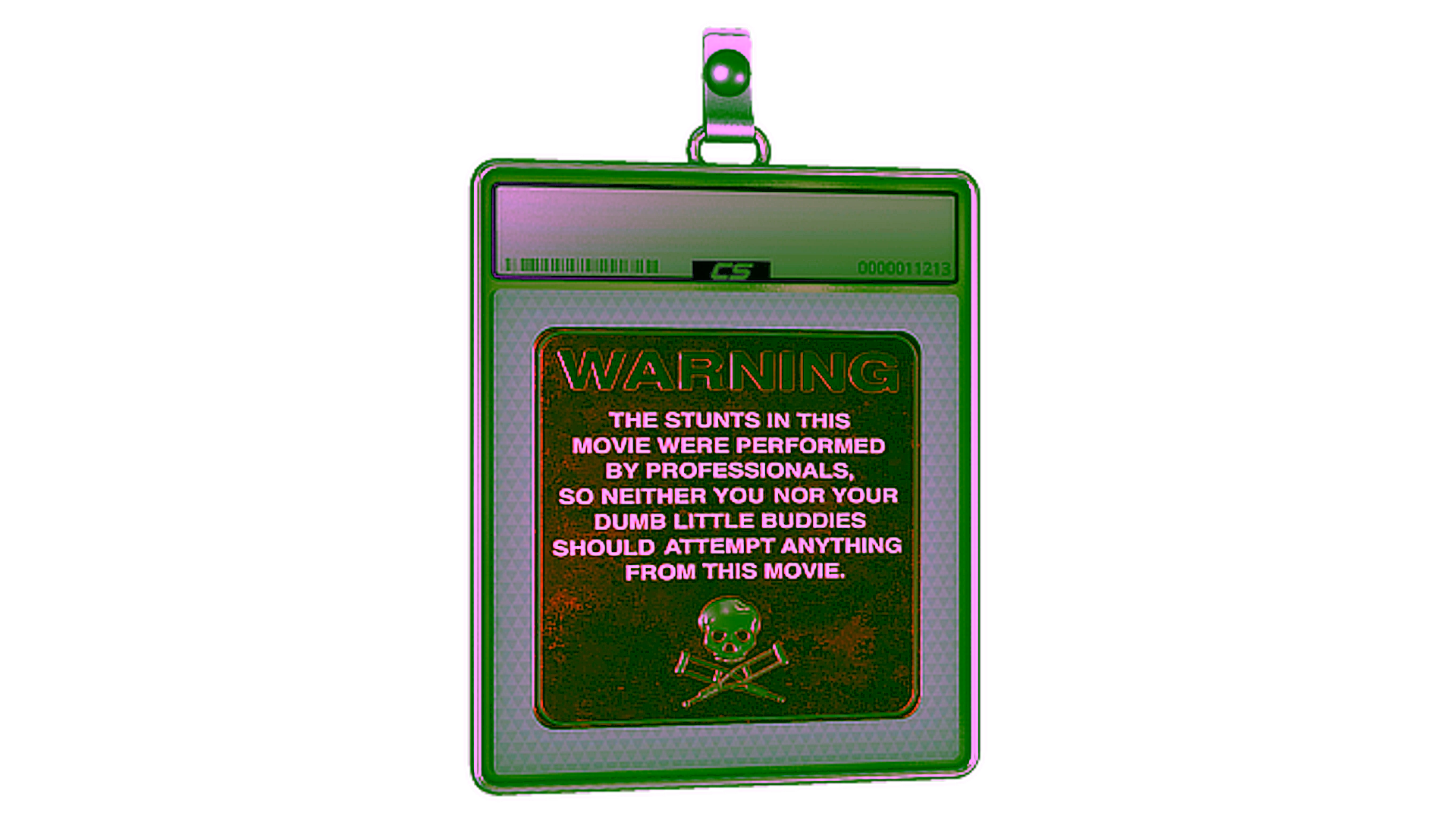 Display for Sticker Slab | WARNING (Foil)