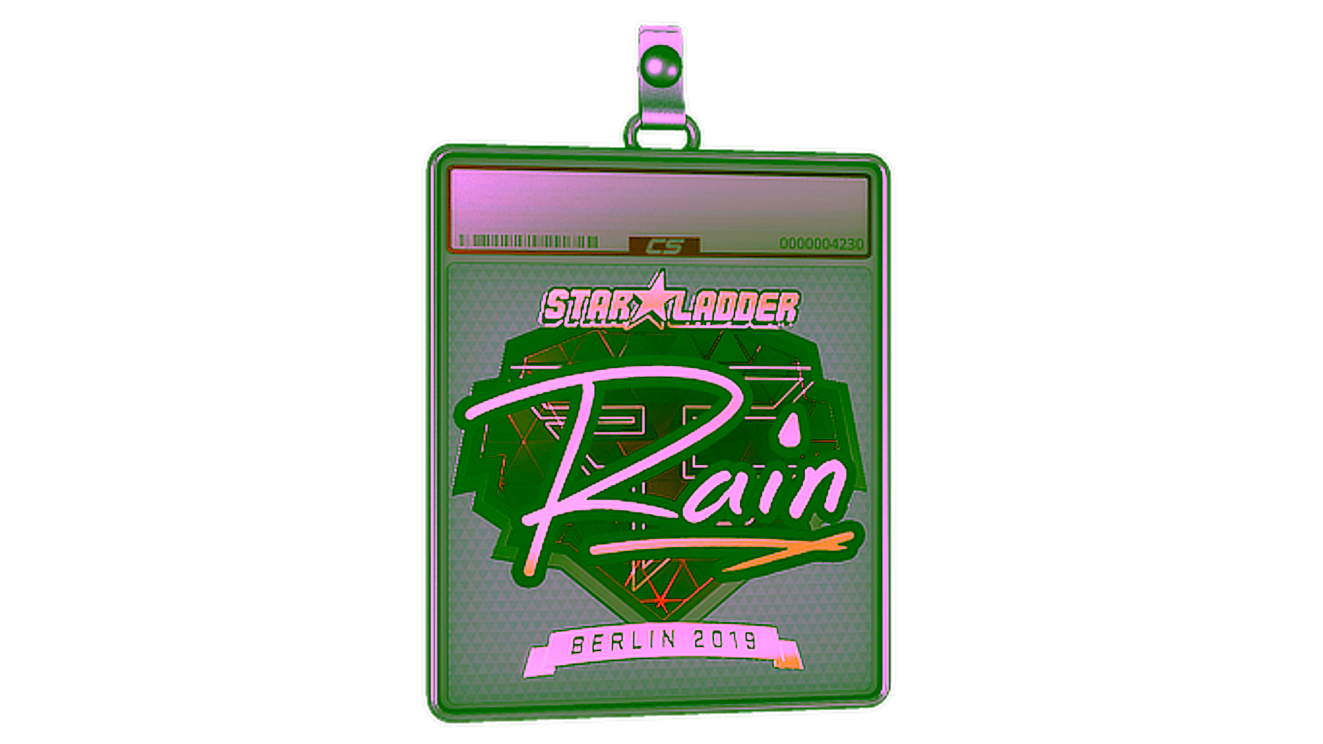 Display for Sticker Slab | rain (Gold) | Berlin 2019