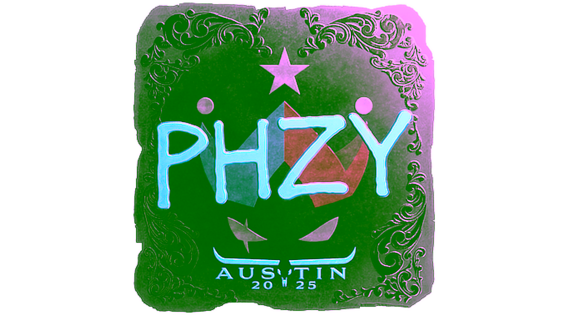 Display for Sticker | phzy (Foil) | Austin 2025