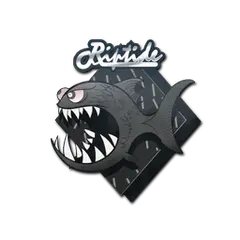 Sticker Black Jaggyfish