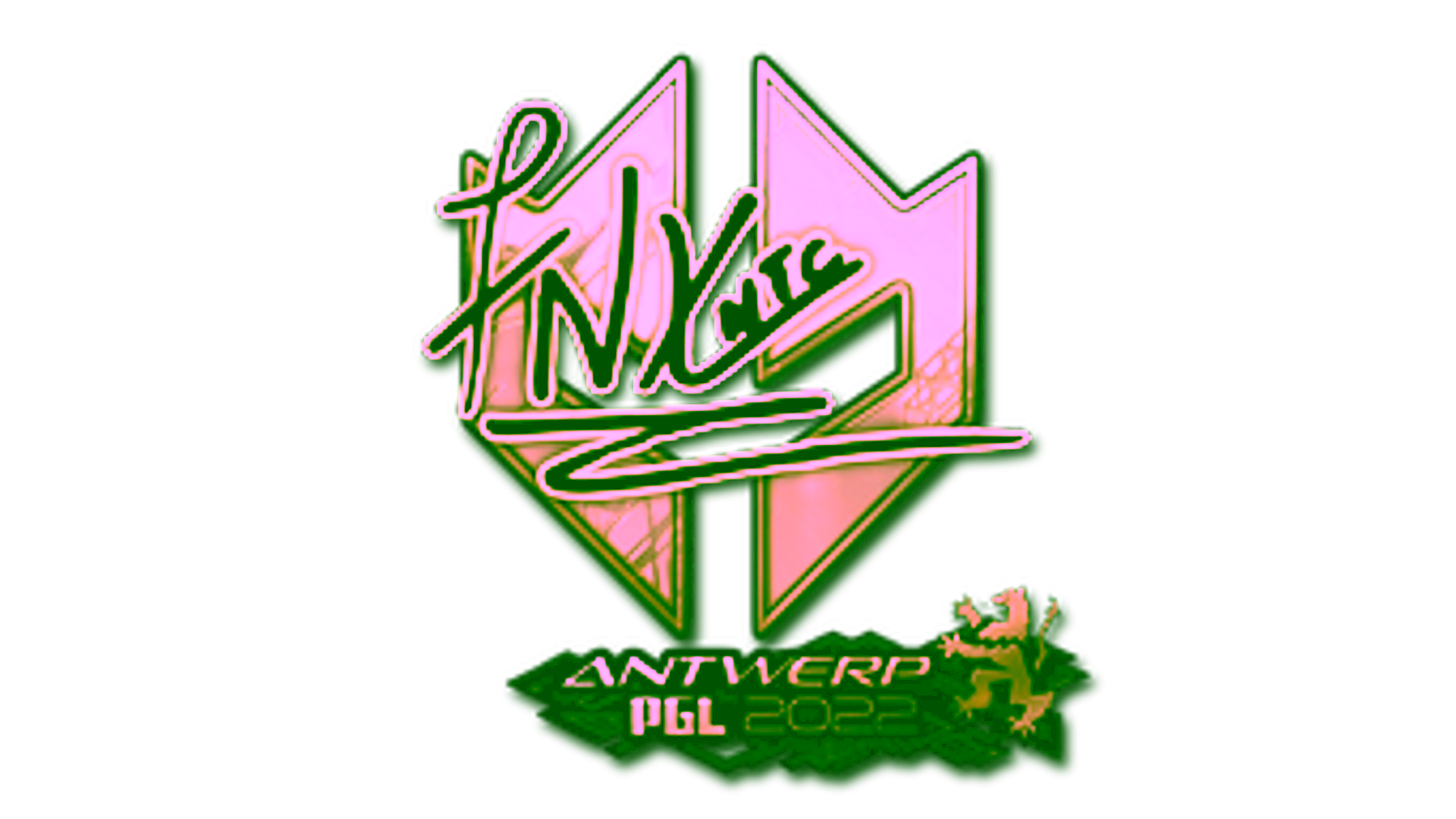 Display for Sticker | fnx (Gold) | Antwerp 2022