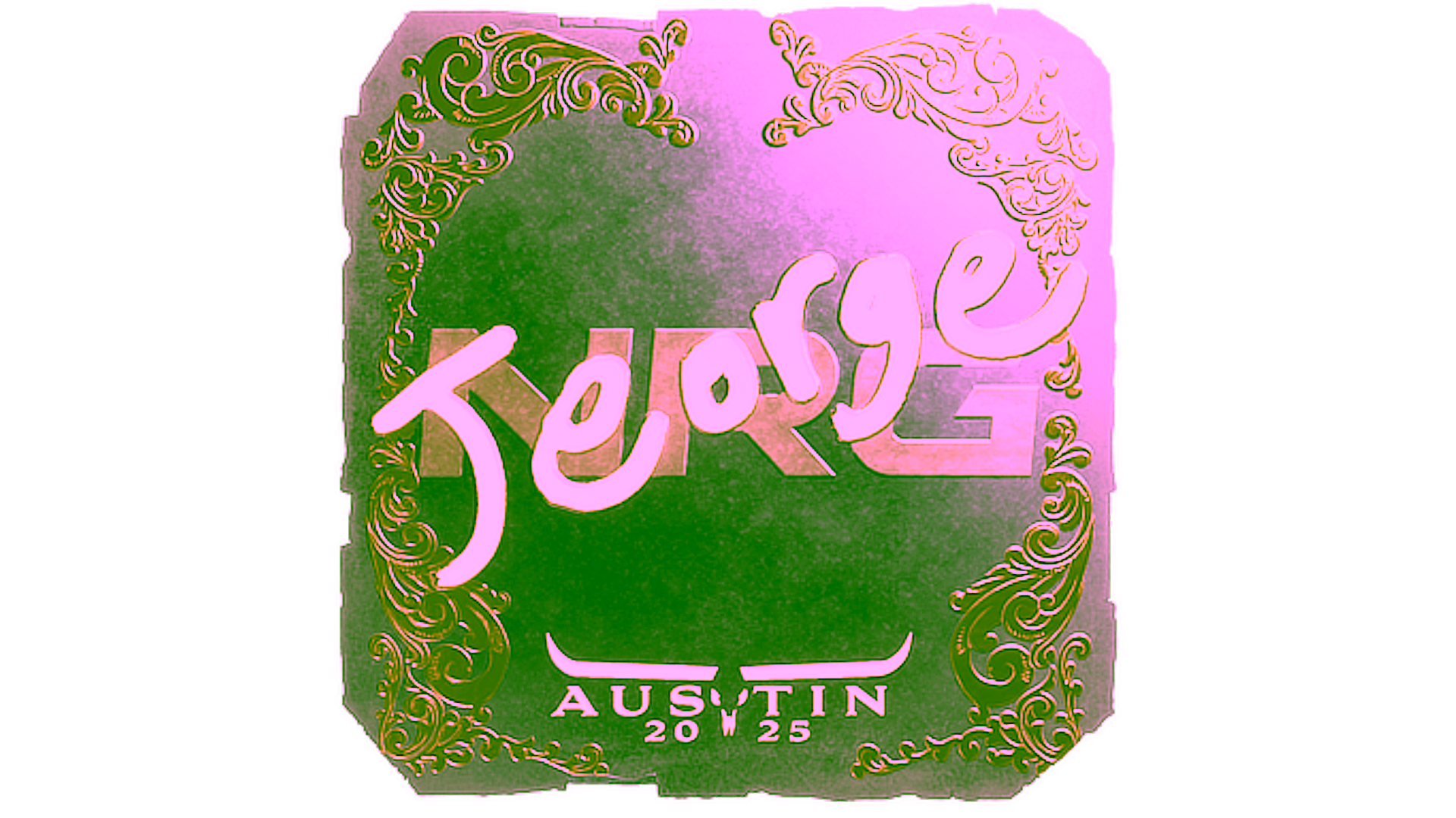 Display for Sticker | jeorge (Gold) | Austin 2025