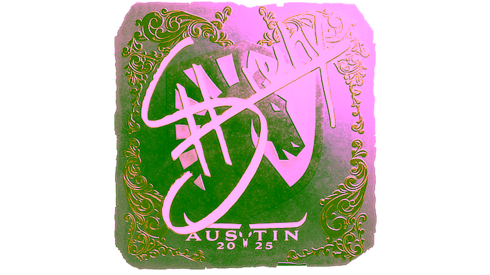 Display for Sticker | siuhy (Gold) | Austin 2025