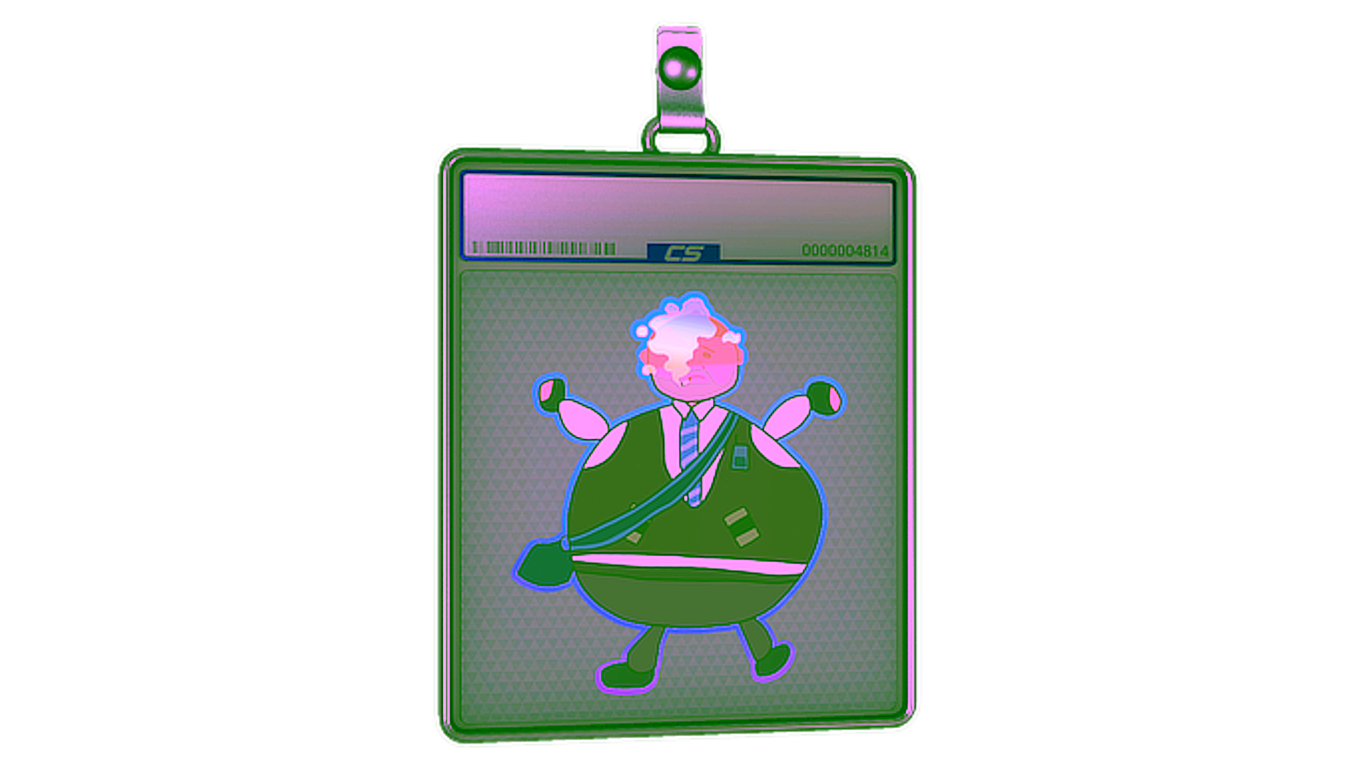 Display for Sticker Slab | Poorly Drawn Number K (Holo)