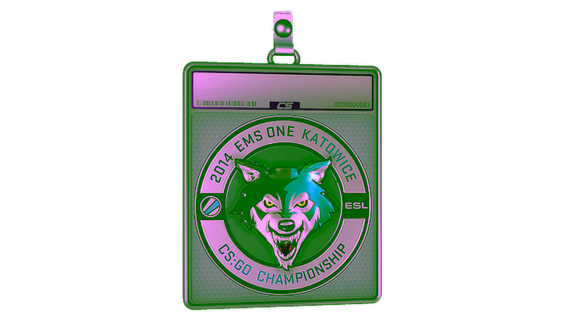 Display for Sticker Slab | ESL Wolf (Foil) | Katowice 2014