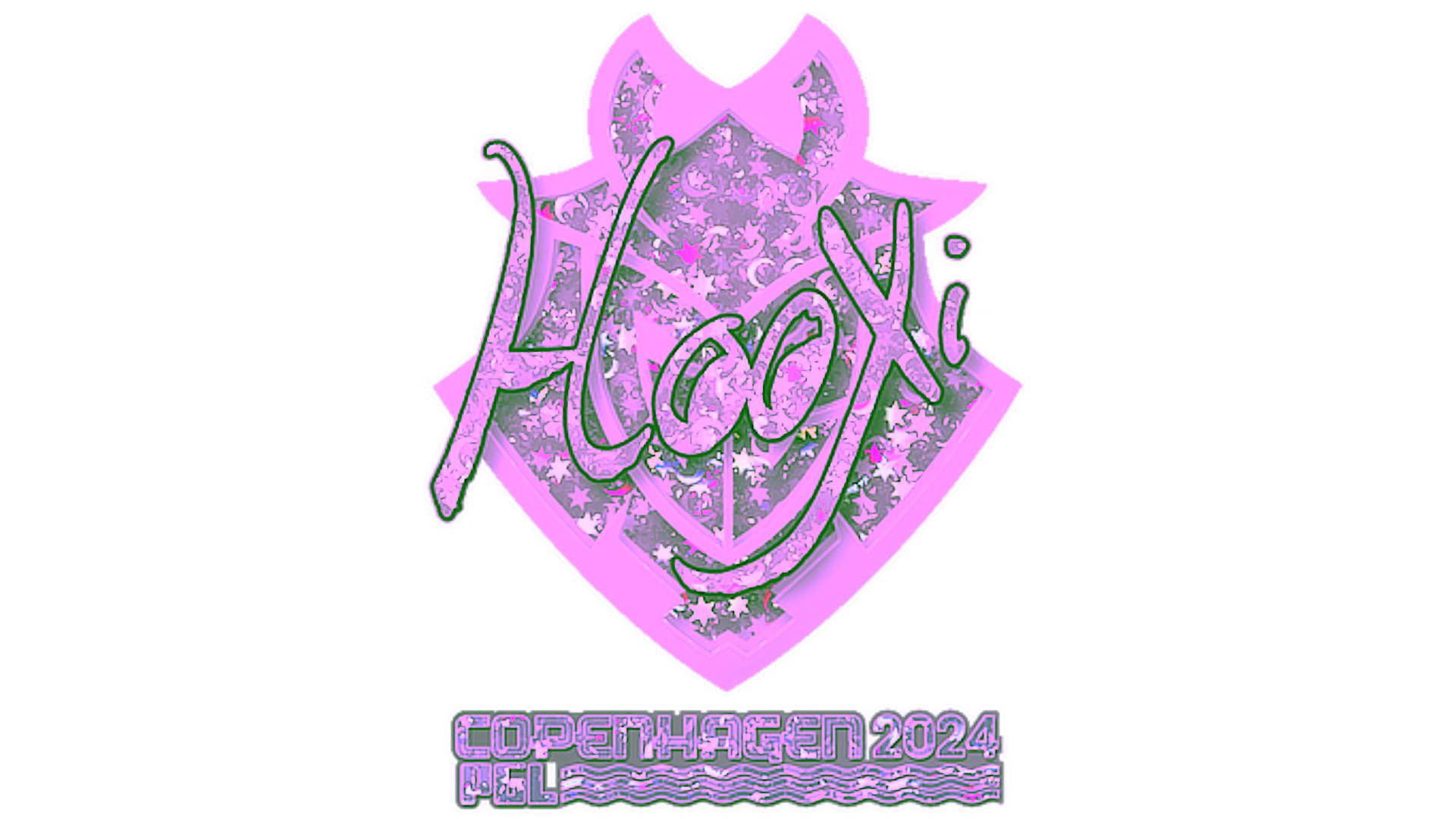 Display for Sticker | HooXi (Glitter) | Copenhagen 2024