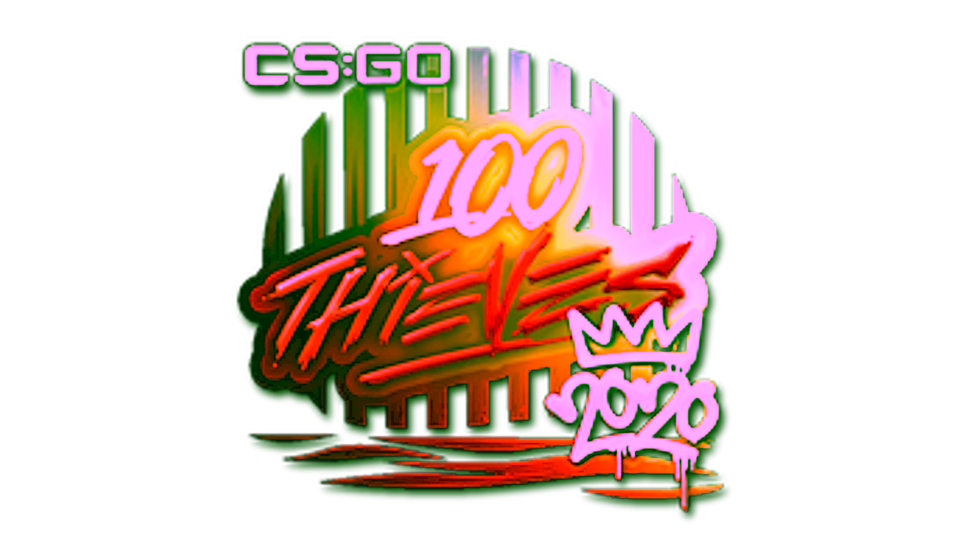 Display for Sticker | 100 Thieves (Foil) | 2020 RMR