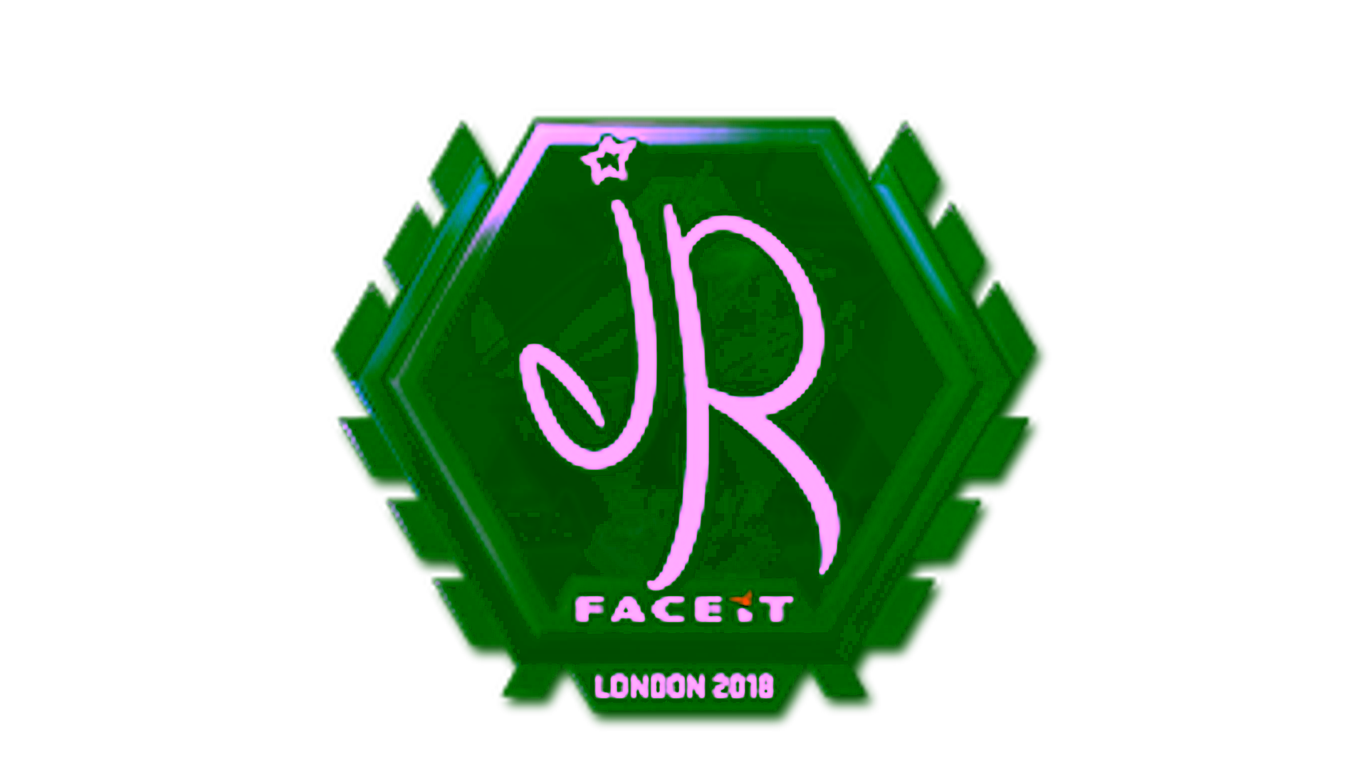 Display for Sticker | jR (Foil) | London 2018