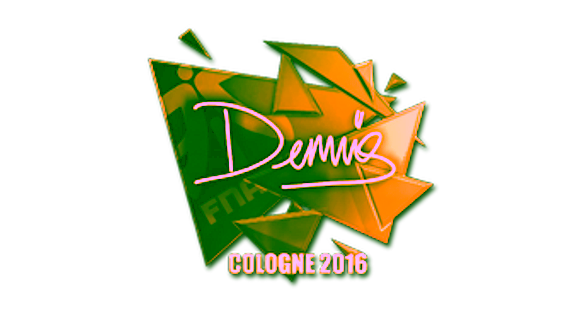 Visar för Sticker | dennis (Gold) | Cologne 2016