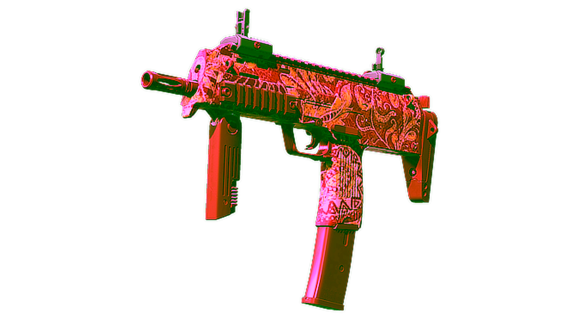 Display for Souvenir MP7 | Coral Paisley (Factory New)