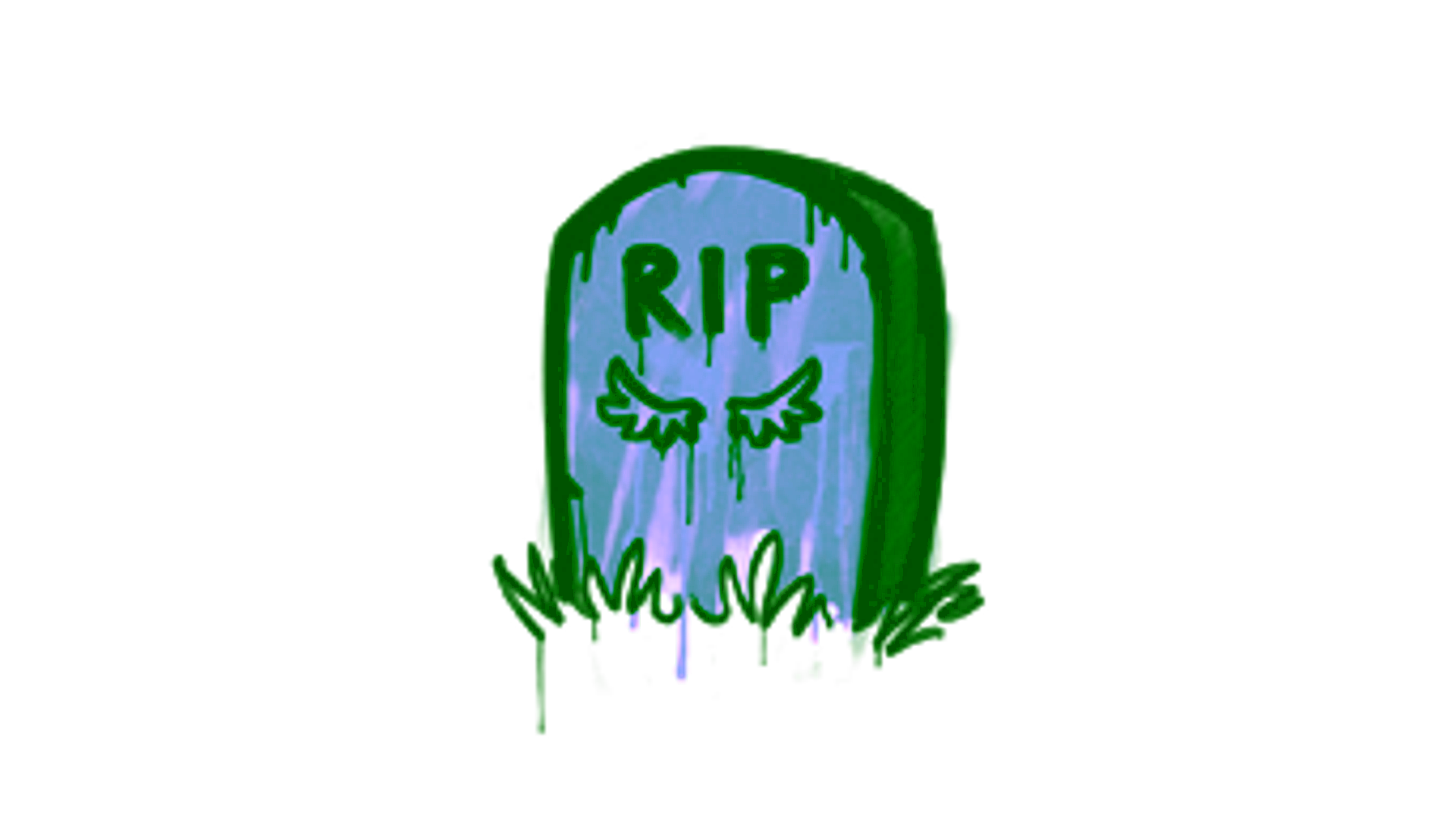 Display for Sealed Graffiti | Tombstone (Wire Blue)