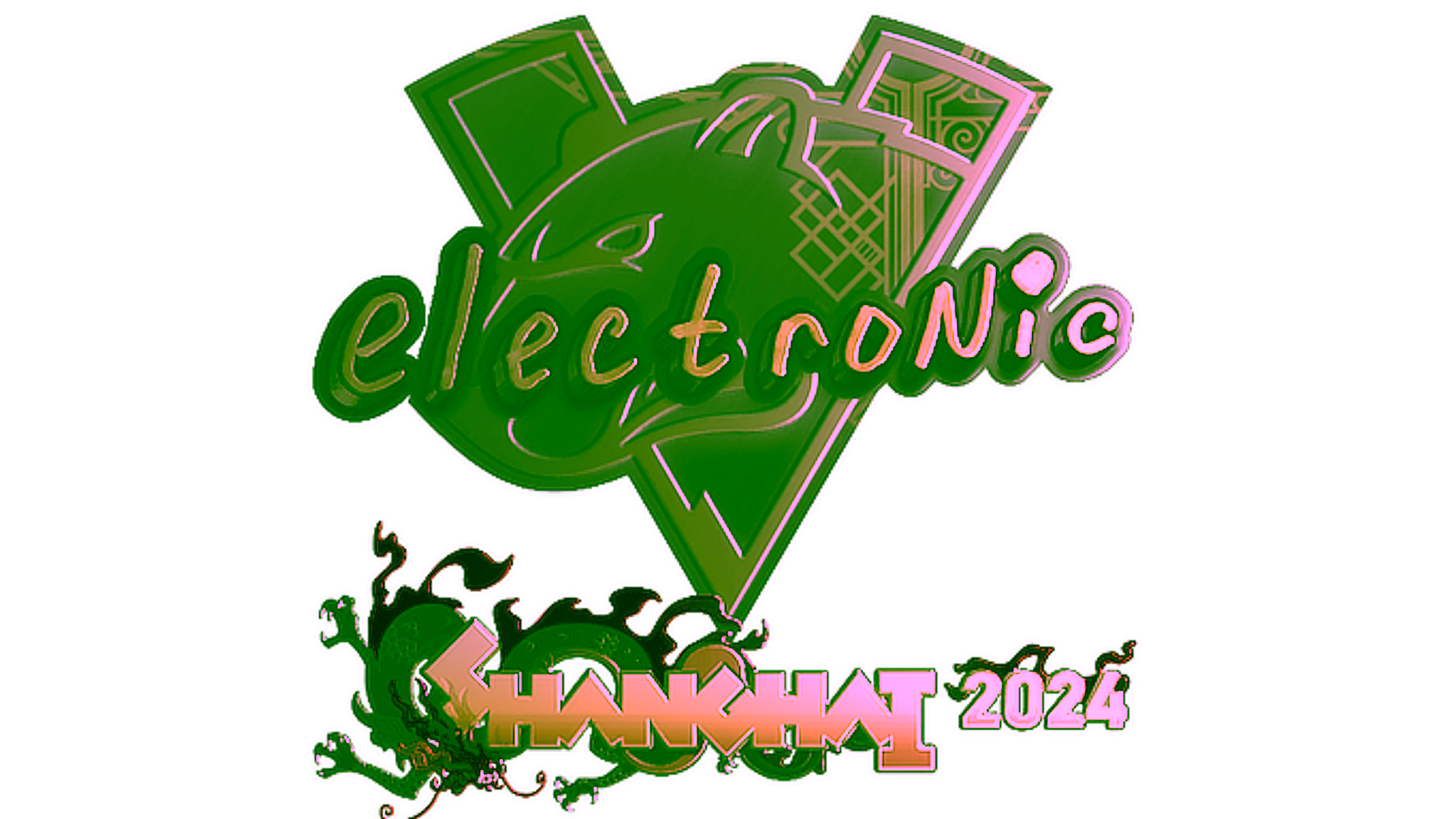 Display for Sticker | electronic (Gold) | Shanghai 2024