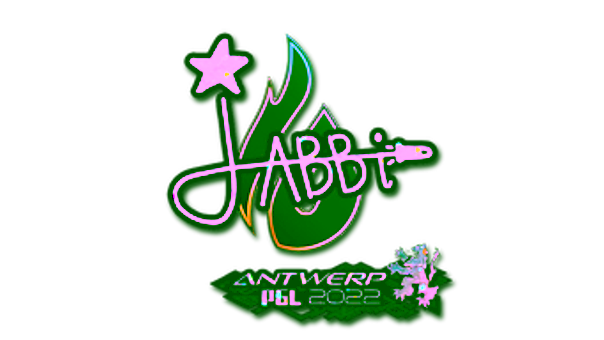 Rodyti Sticker | jabbi (Glitter) | Antwerp 2022