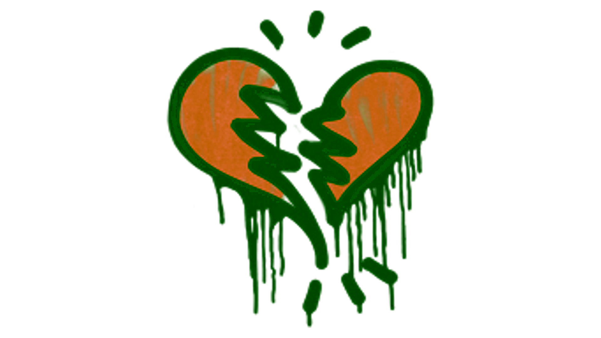 Display for Sealed Graffiti | Broken Heart (Tiger Orange)