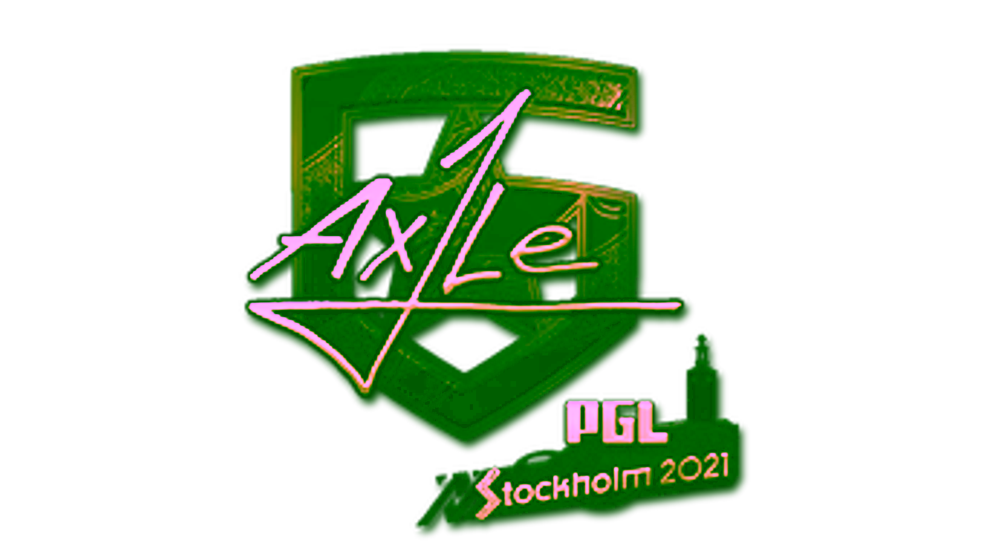 Display for Sticker | Ax1Le (Gold) | Stockholm 2021