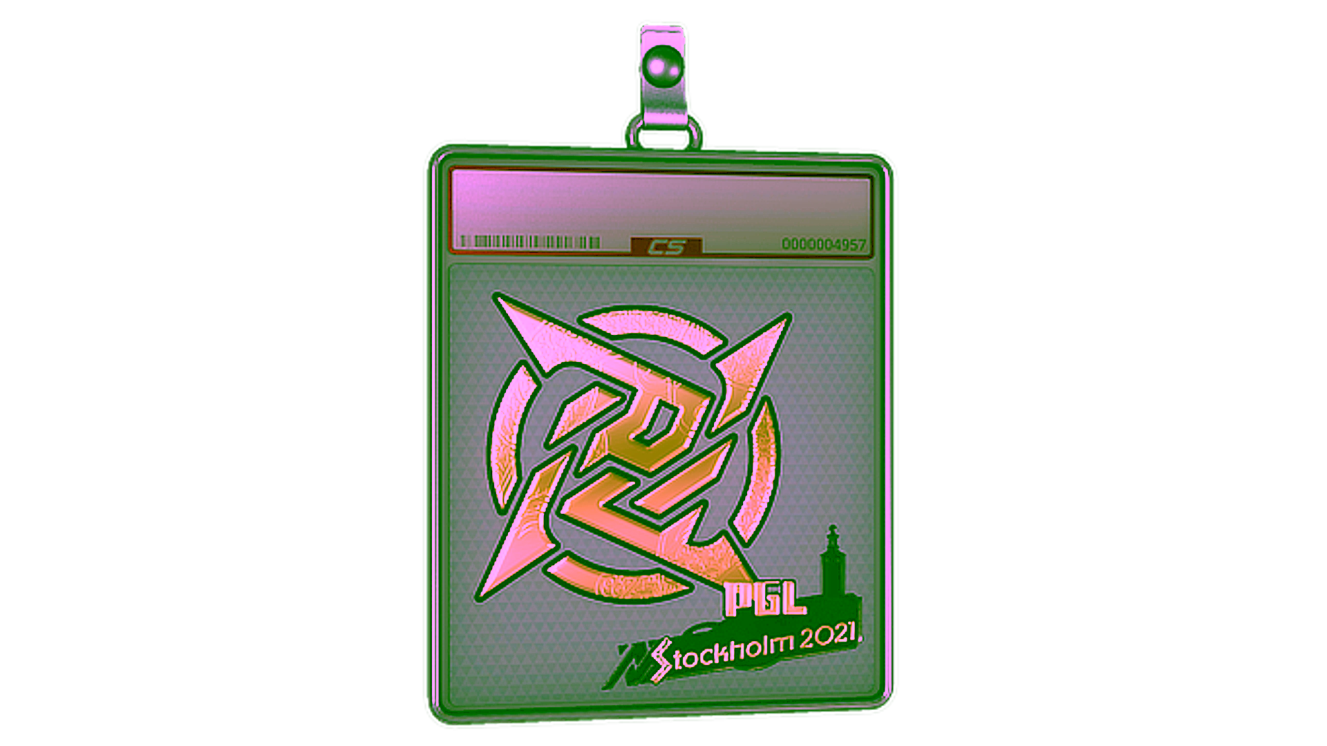 Display for Sticker Slab | Ninjas in Pyjamas (Gold) | Stockholm 2021