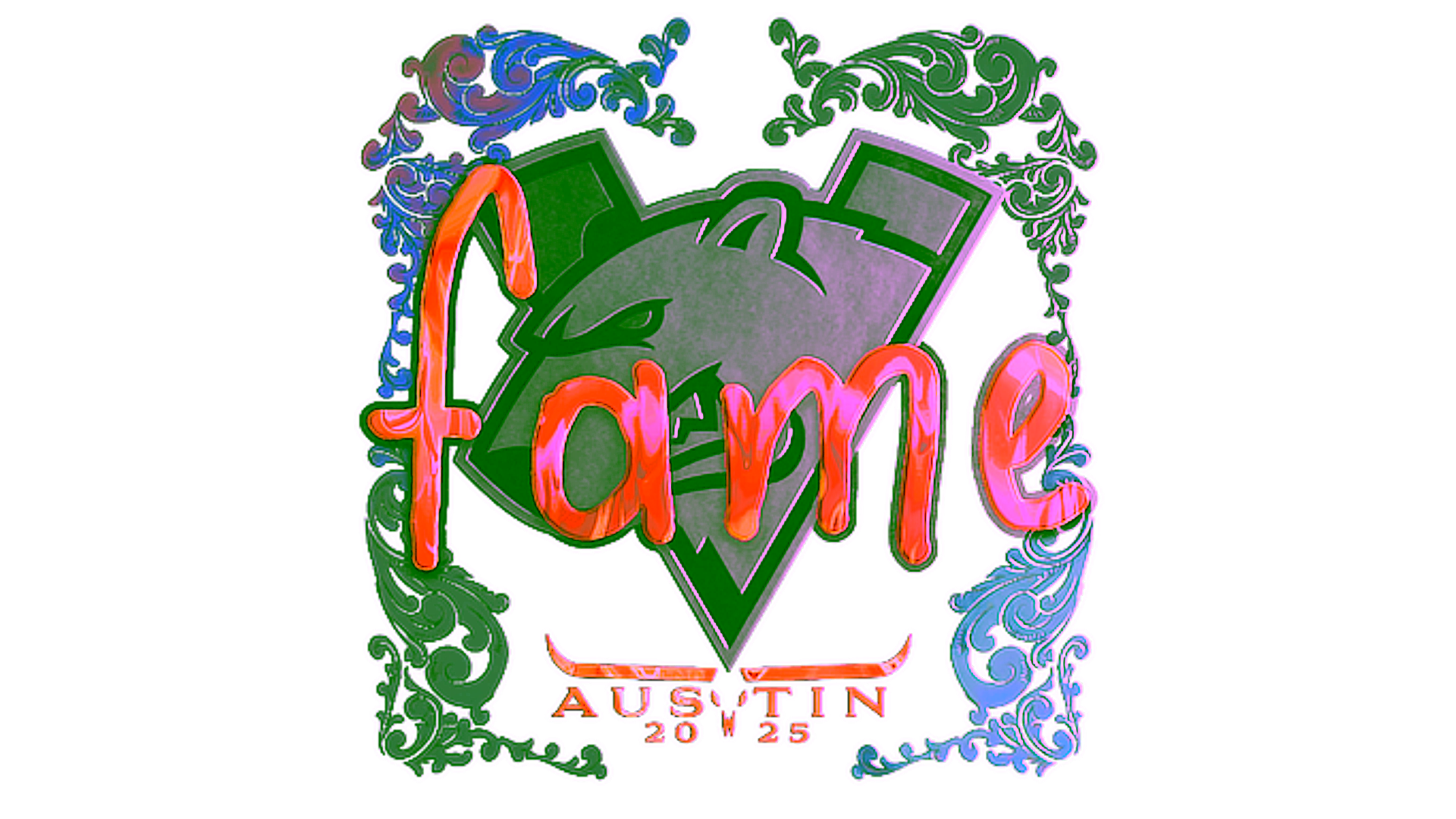 Display for Sticker | fame (Holo) | Austin 2025