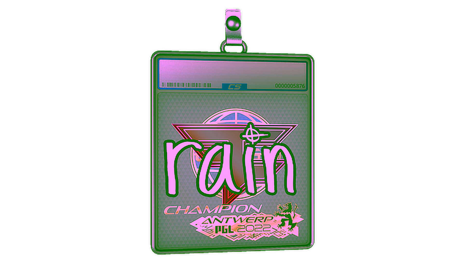 Display for Sticker Slab | rain (Champion) | Antwerp 2022