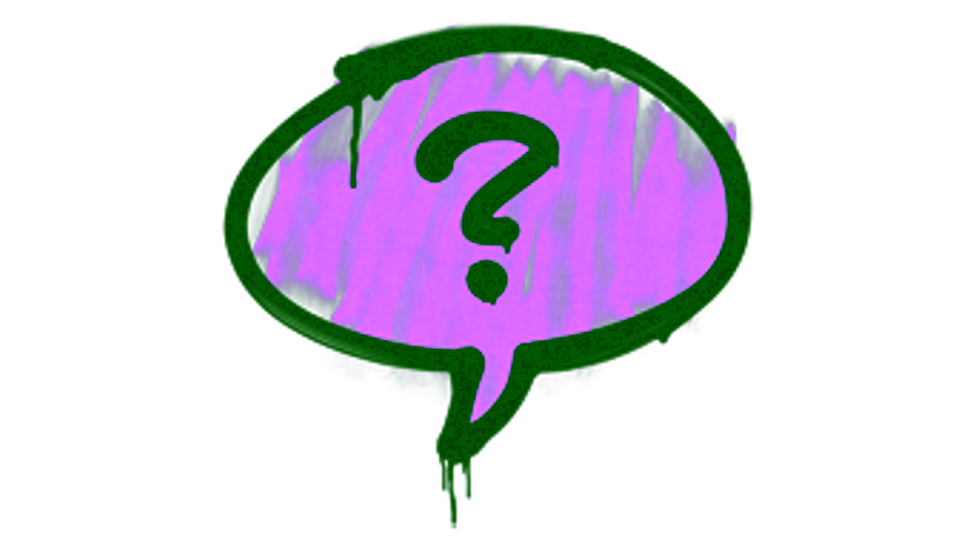 Display for Sealed Graffiti | Question Mark (Violent Violet)