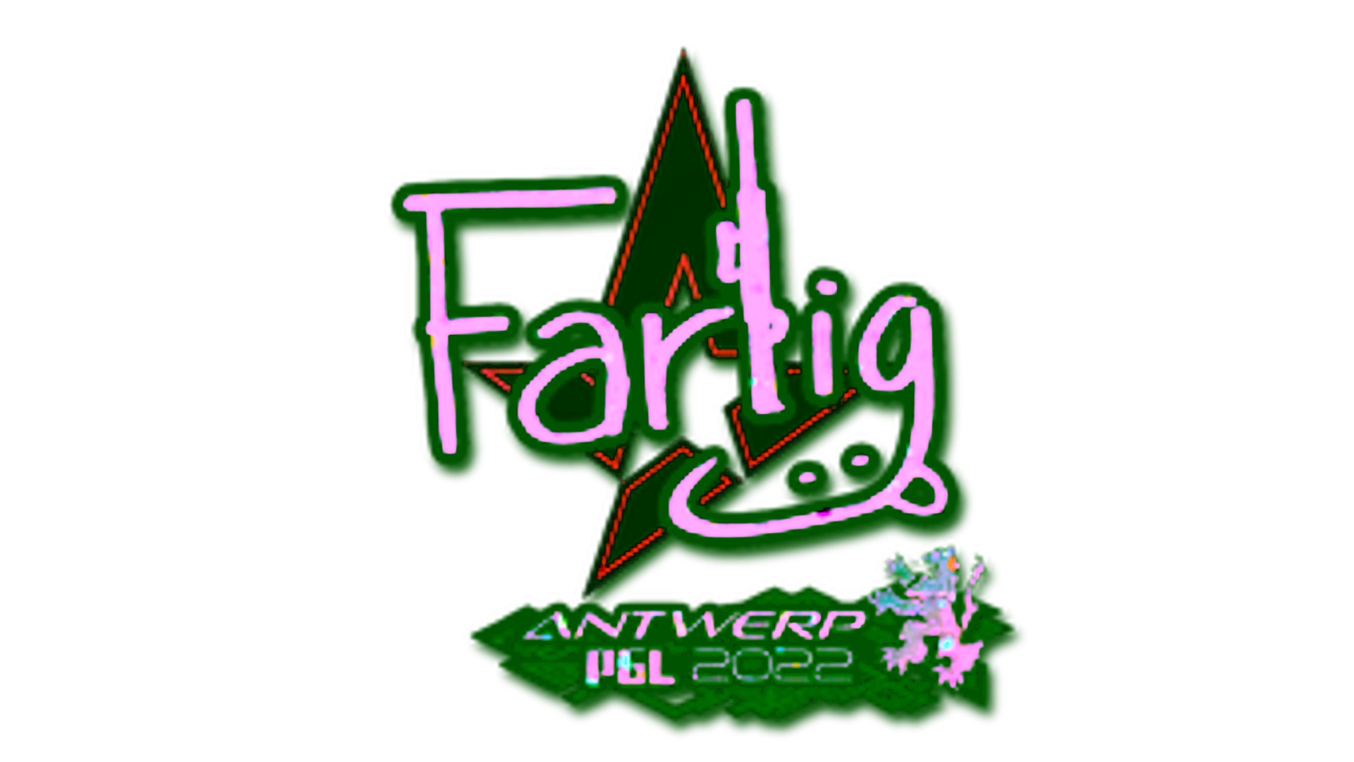 Display for Sticker | Farlig (Glitter) | Antwerp 2022