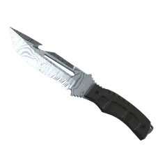 Survival Knife Damascus Steel
