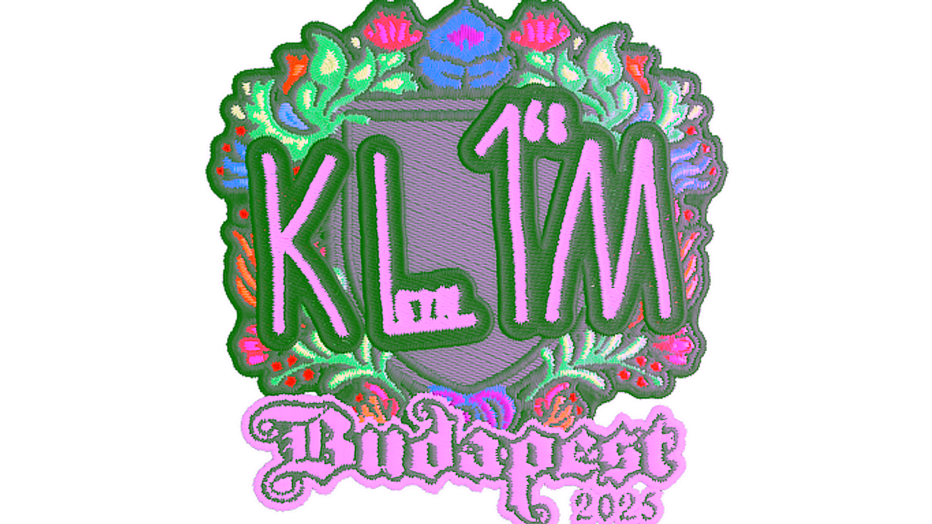 Display for Sticker | kl1m (Embroidered) | Budapest 2025