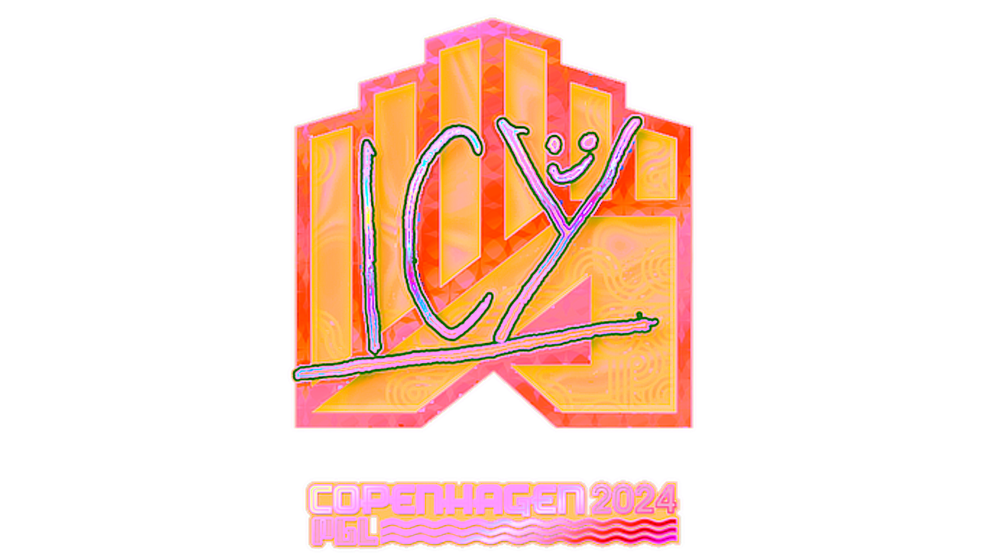 Display for Sticker | ICY (Holo) | Copenhagen 2024