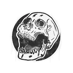 Sealed Graffiti Rising Skull