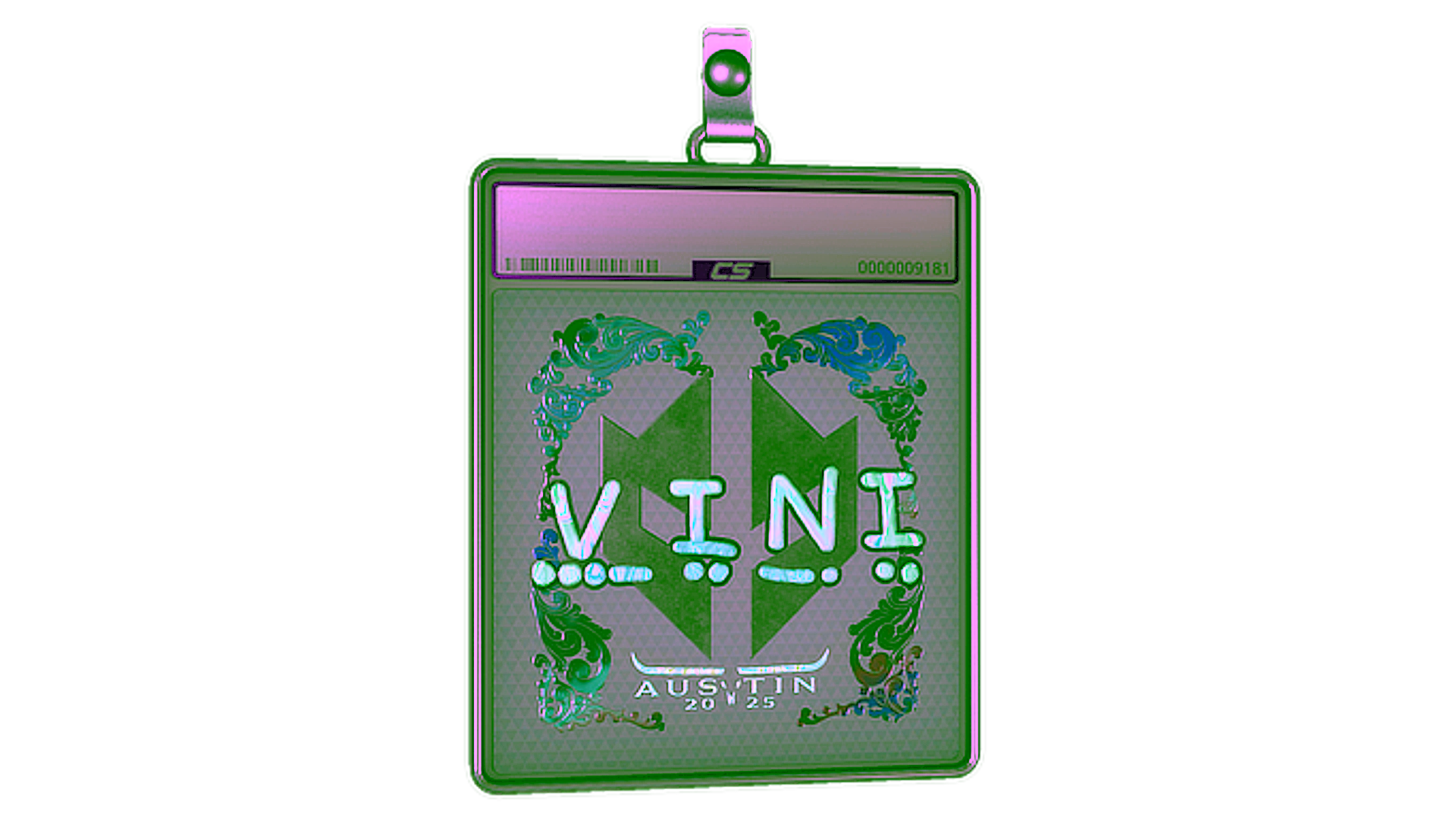 Exibição para Sticker Slab | VINI (Holo) | Austin 2025