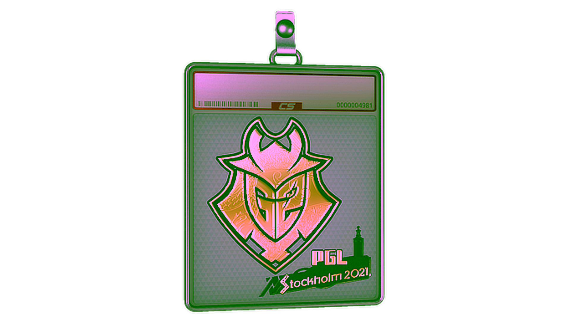 Display for Sticker Slab | G2 Esports (Gold) | Stockholm 2021