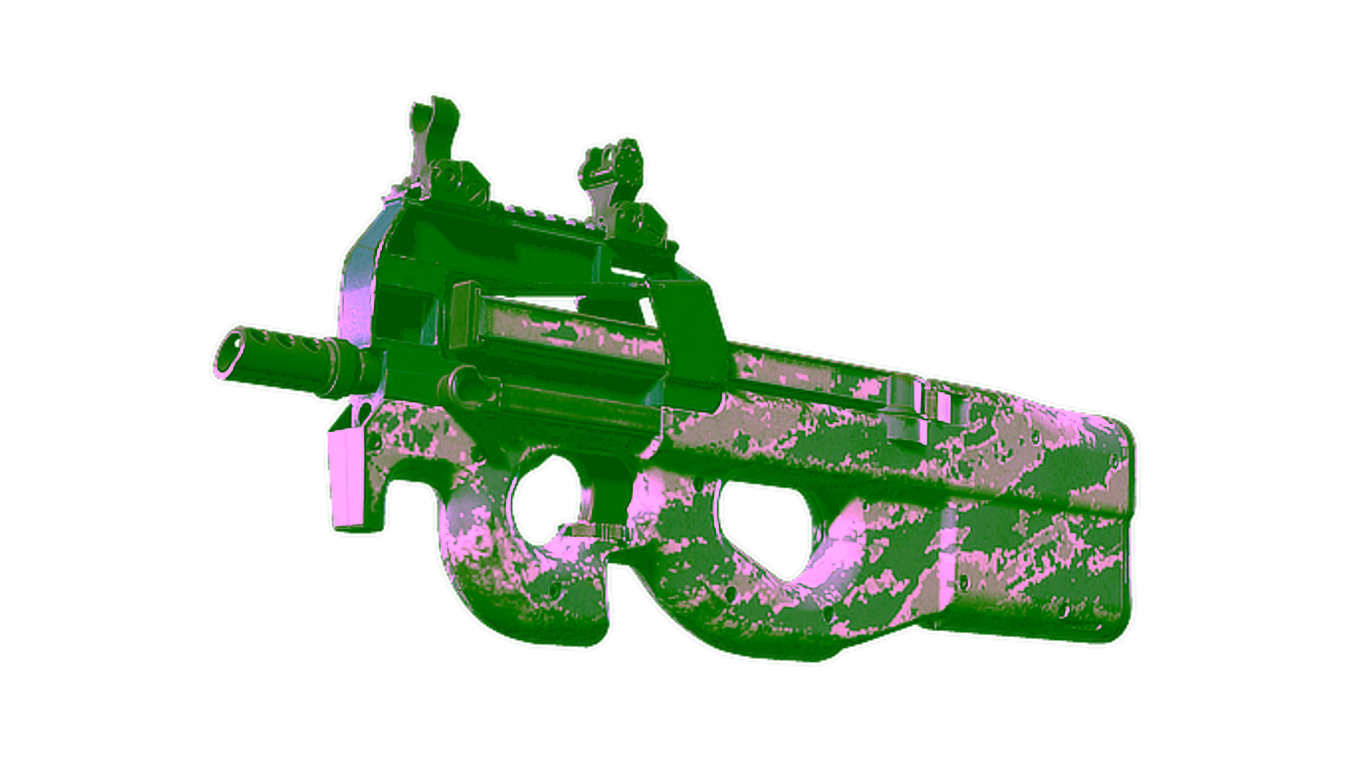 Display for Souvenir P90 | Blue Tac (Well-Worn)