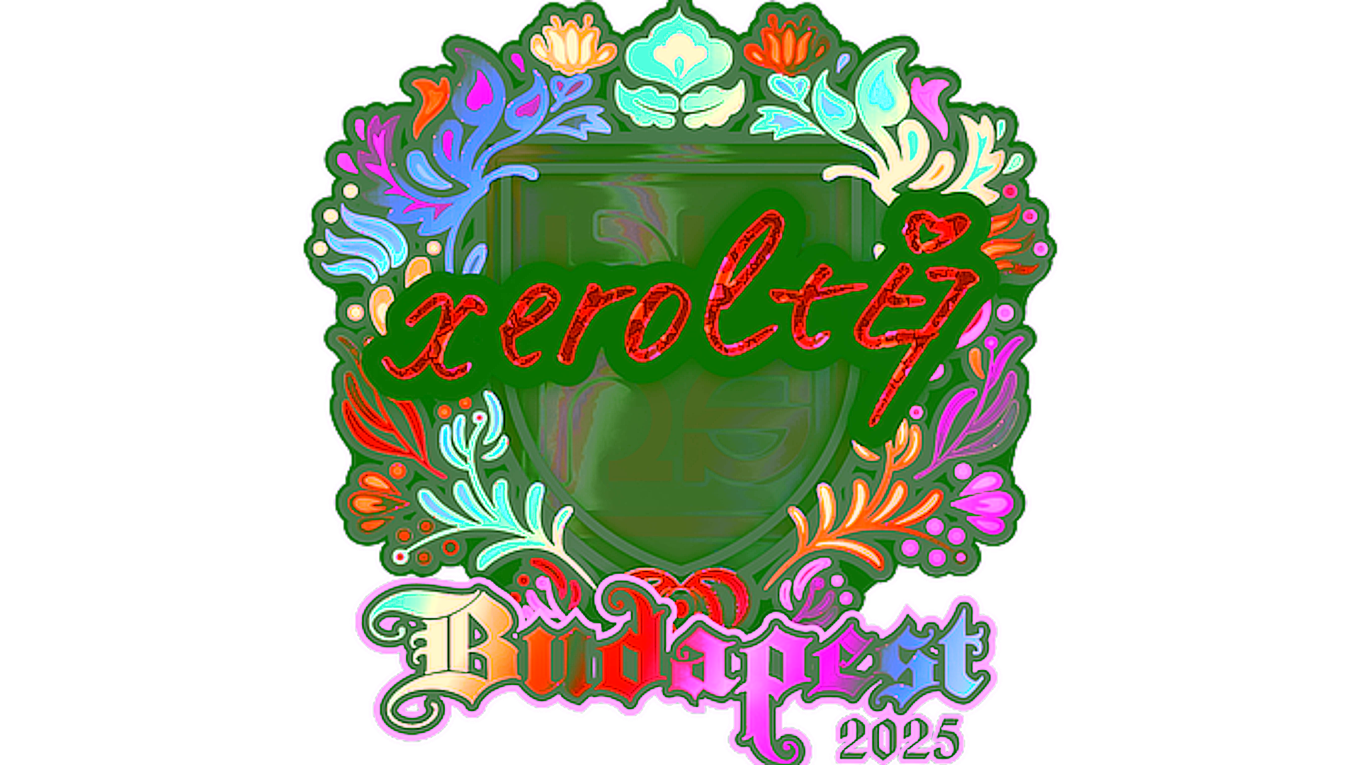 Display for Sticker | xerolte (Holo) | Budapest 2025