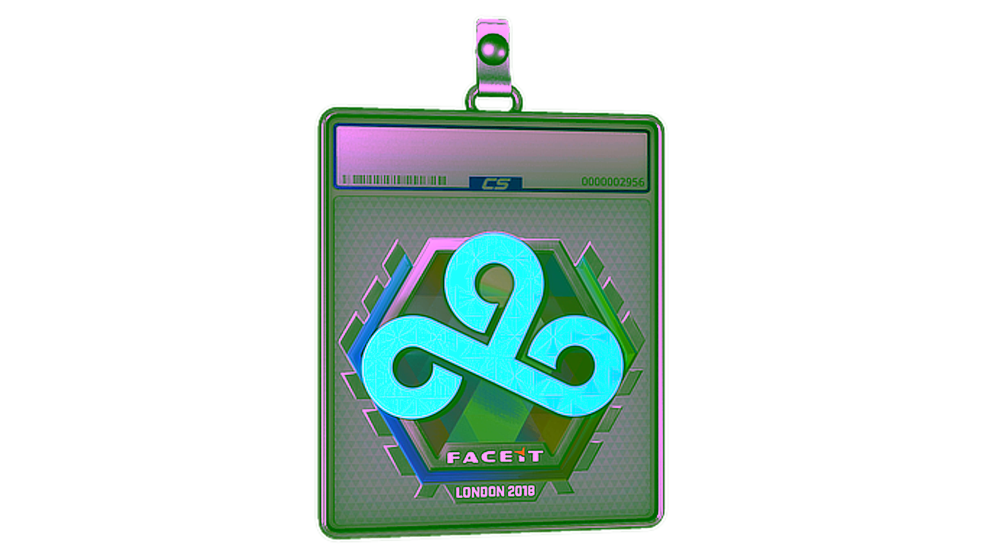 Display for Sticker Slab | Cloud9 (Holo) | London 2018