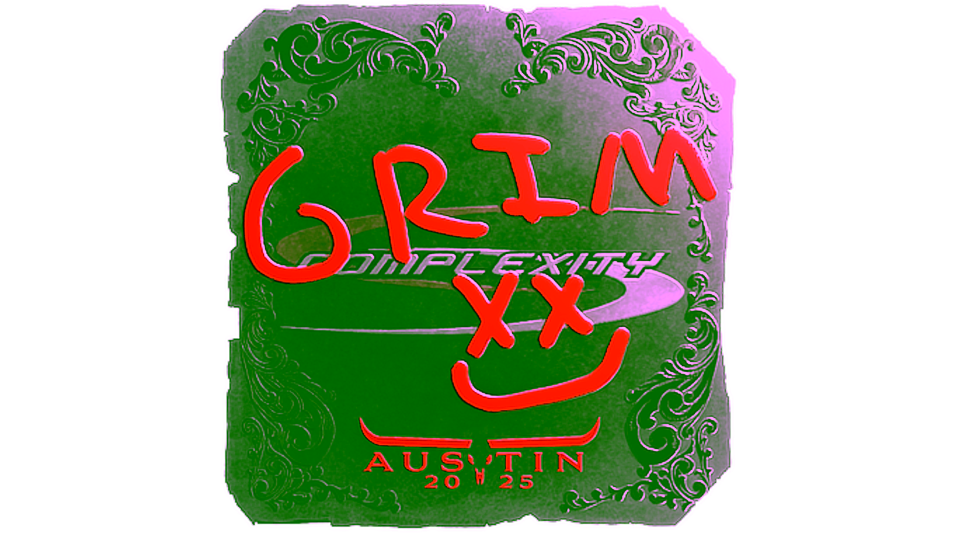 Display for Sticker | Grim (Foil) | Austin 2025