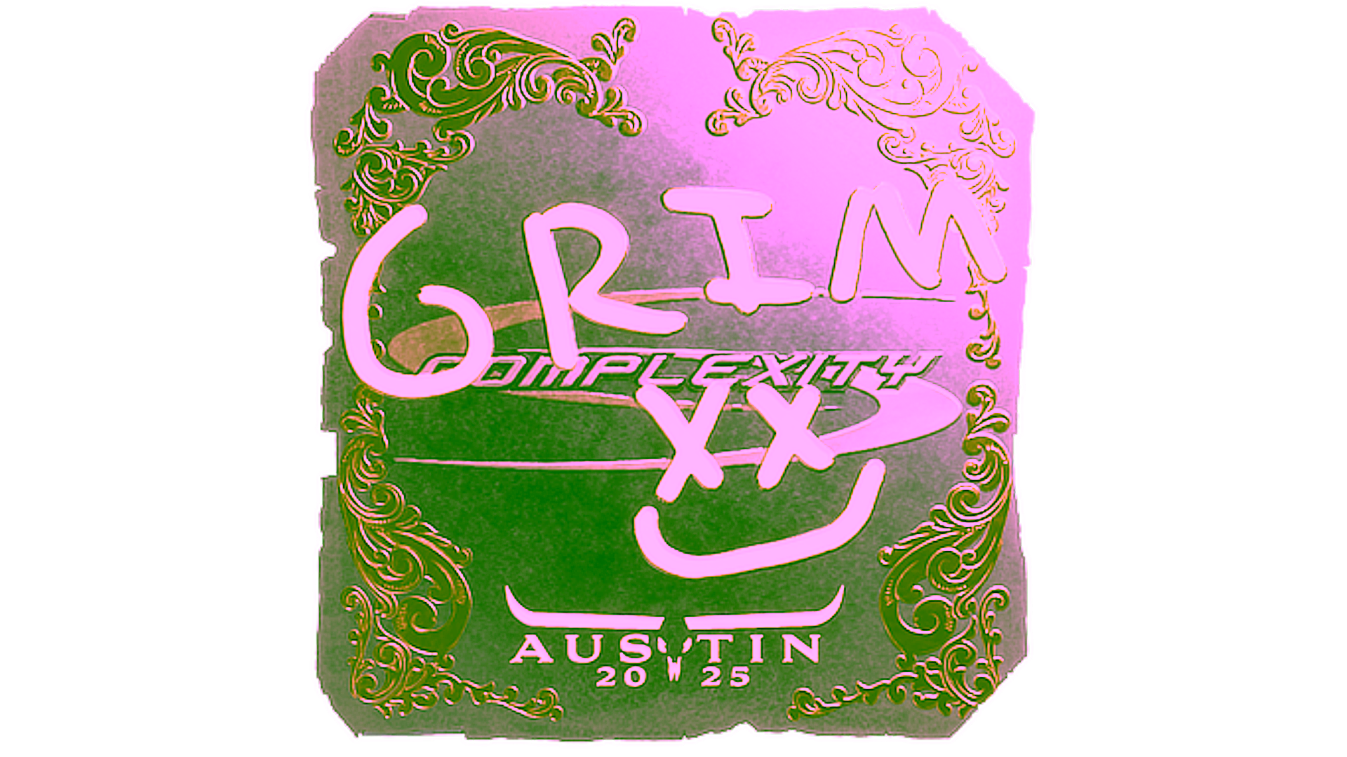 Display for Sticker | Grim (Gold) | Austin 2025