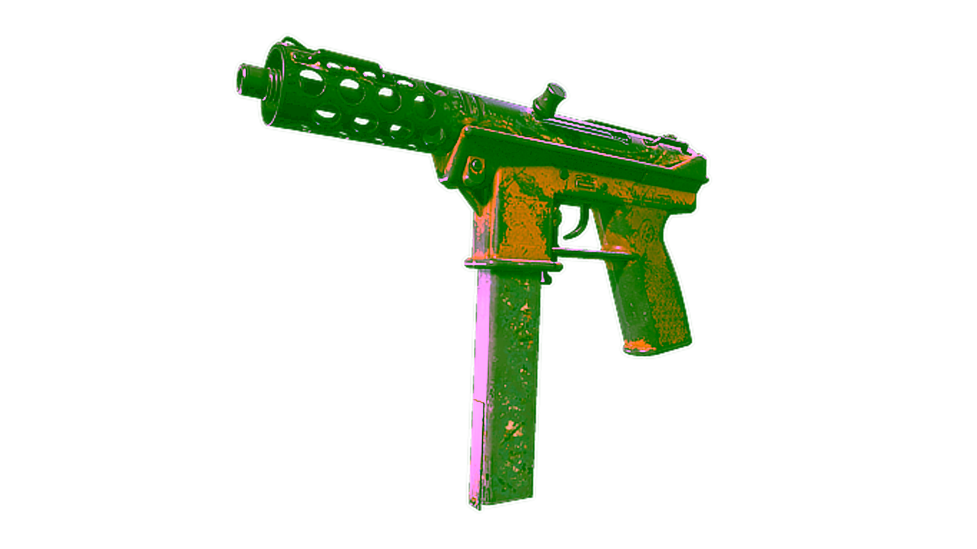 Display for Souvenir Tec-9 | Banana Leaf (Battle-Scarred)