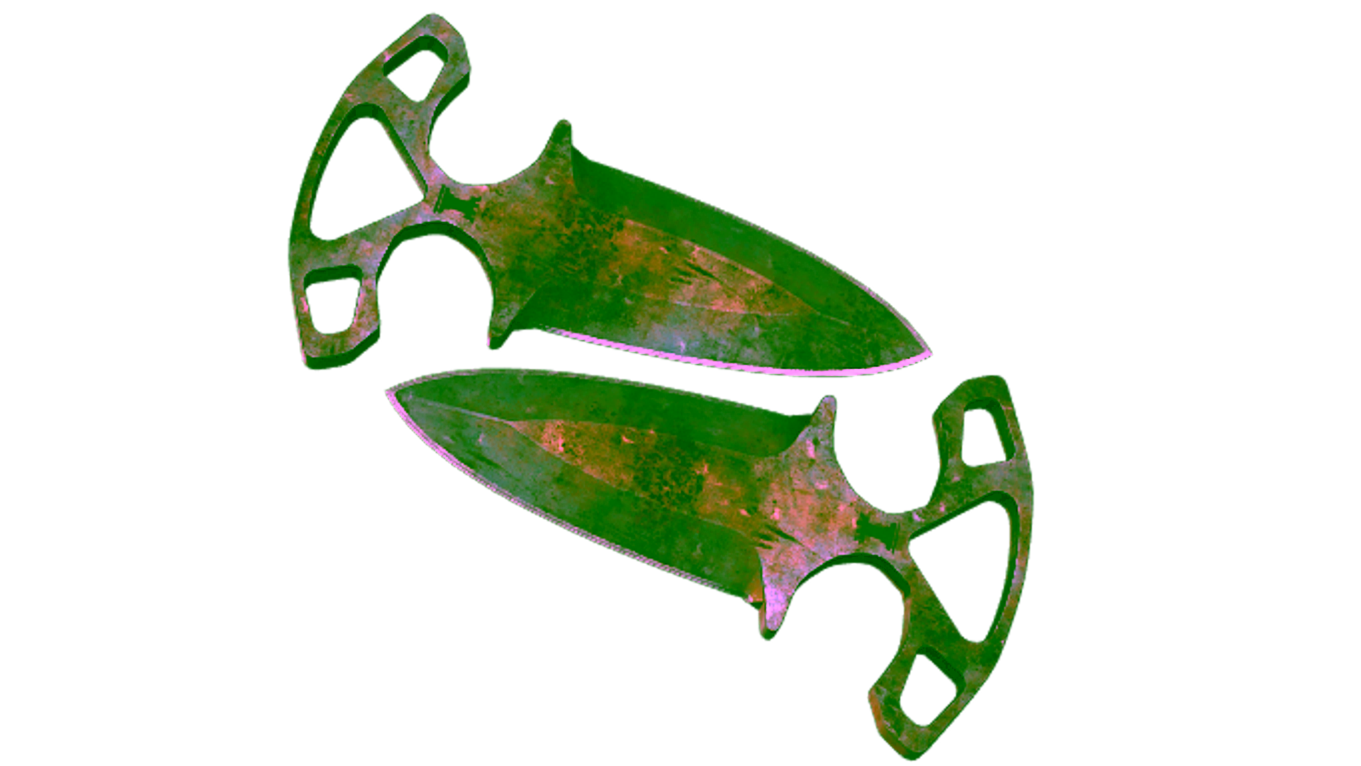 Wyświetl dla ★ StatTrak™ Shadow Daggers | Rust Coat (Battle-Scarred)