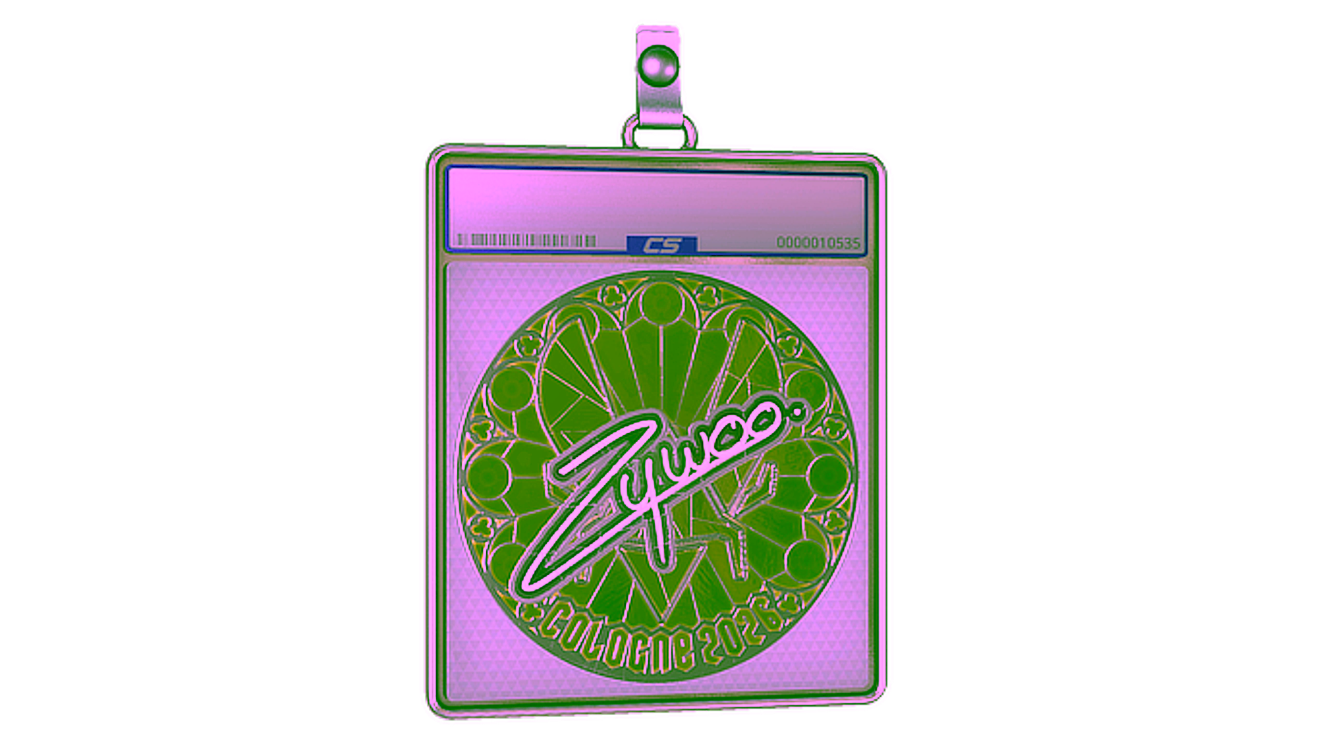 Display for Sticker Slab | ZywOo (Foil) | Cologne 2026