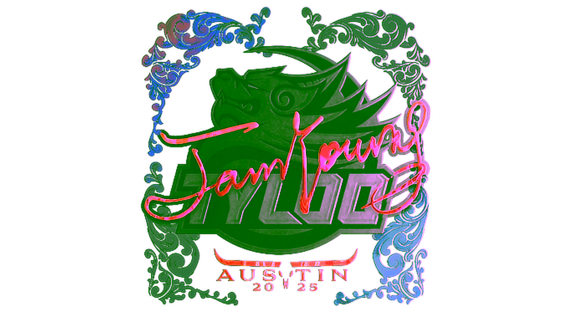 Display for Sticker | JamYoung (Holo) | Austin 2025