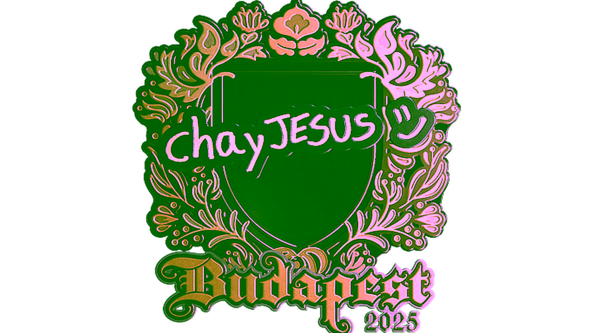 Display for Sticker | chayJESUS (Gold) | Budapest 2025