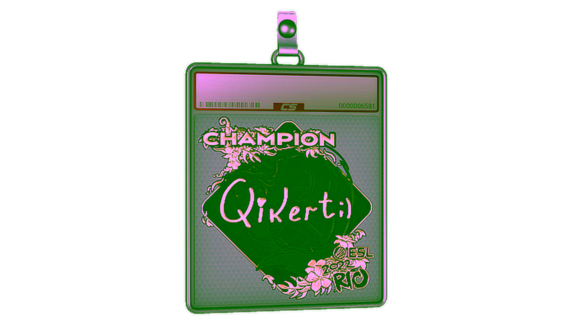 Display for Sticker Slab | qikert (Gold, Champion) | Rio 2022