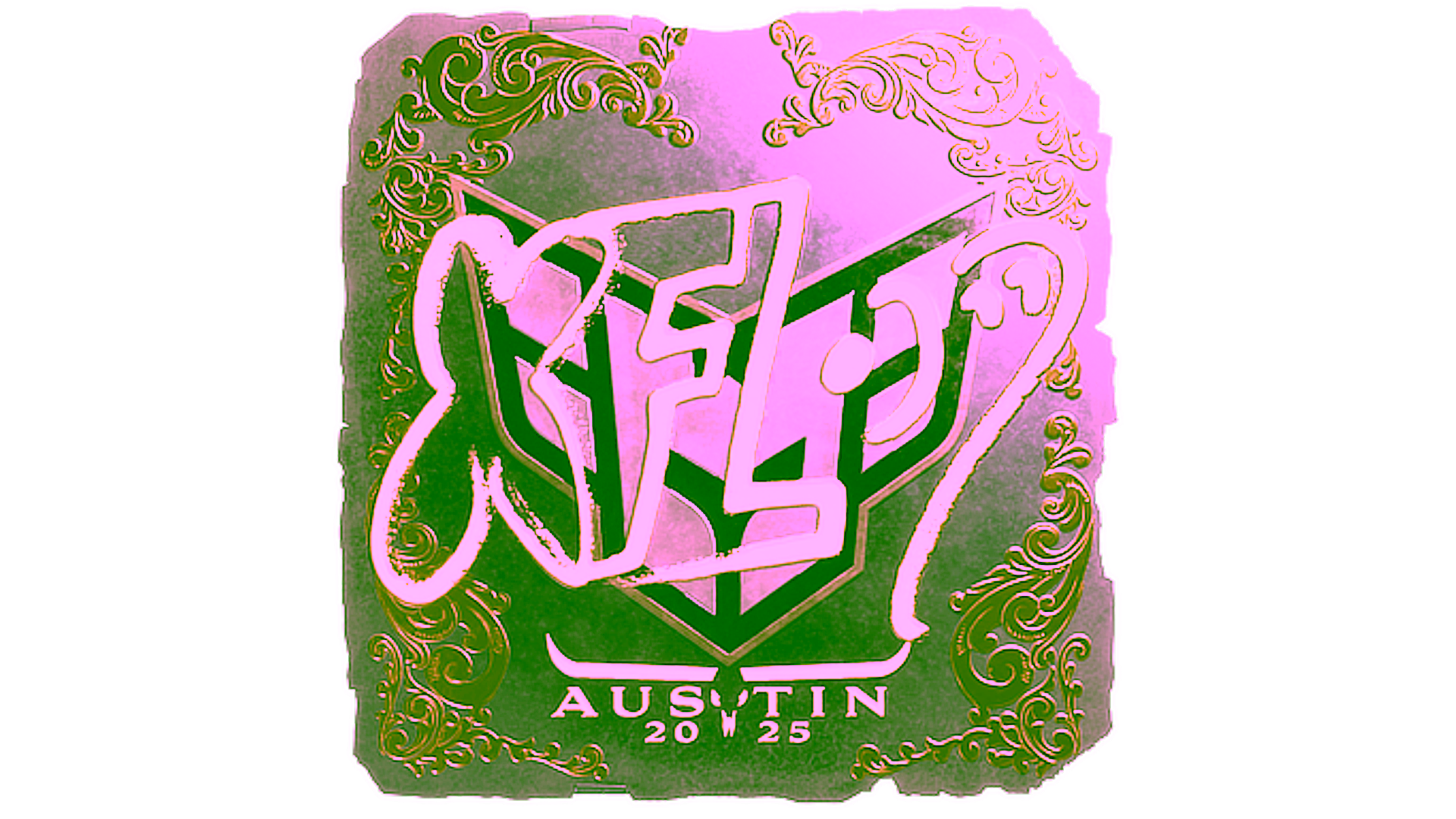 Display for Sticker | xfl0ud (Gold) | Austin 2025
