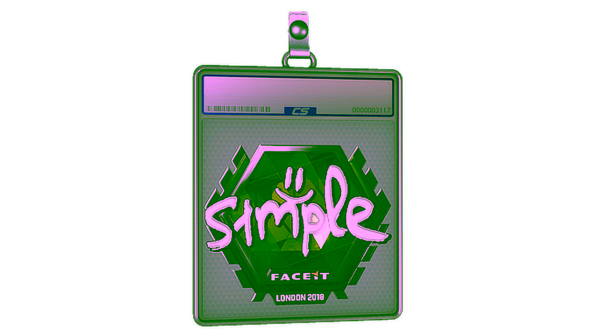 Display for Sticker Slab | s1mple (Foil) | London 2018