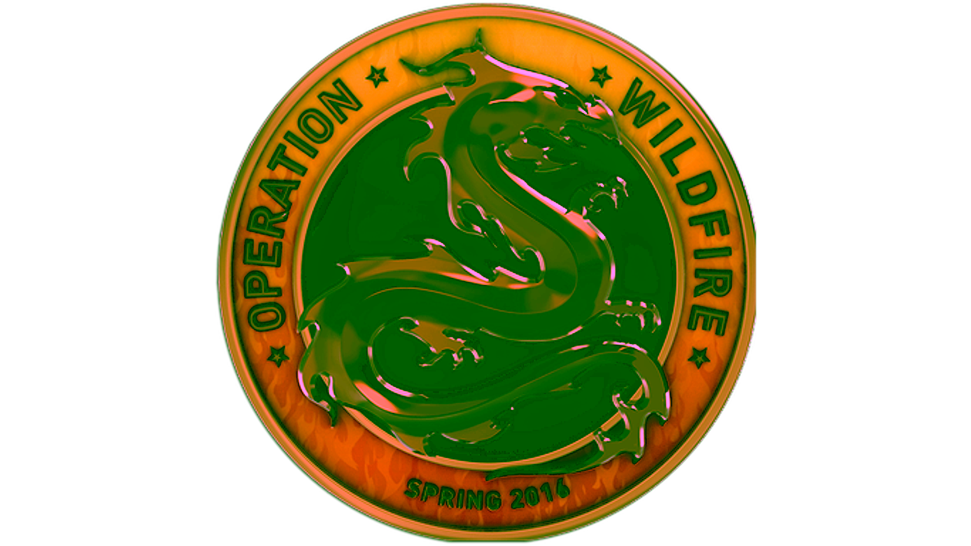 Display for Operation Wildfire Challenge Coin