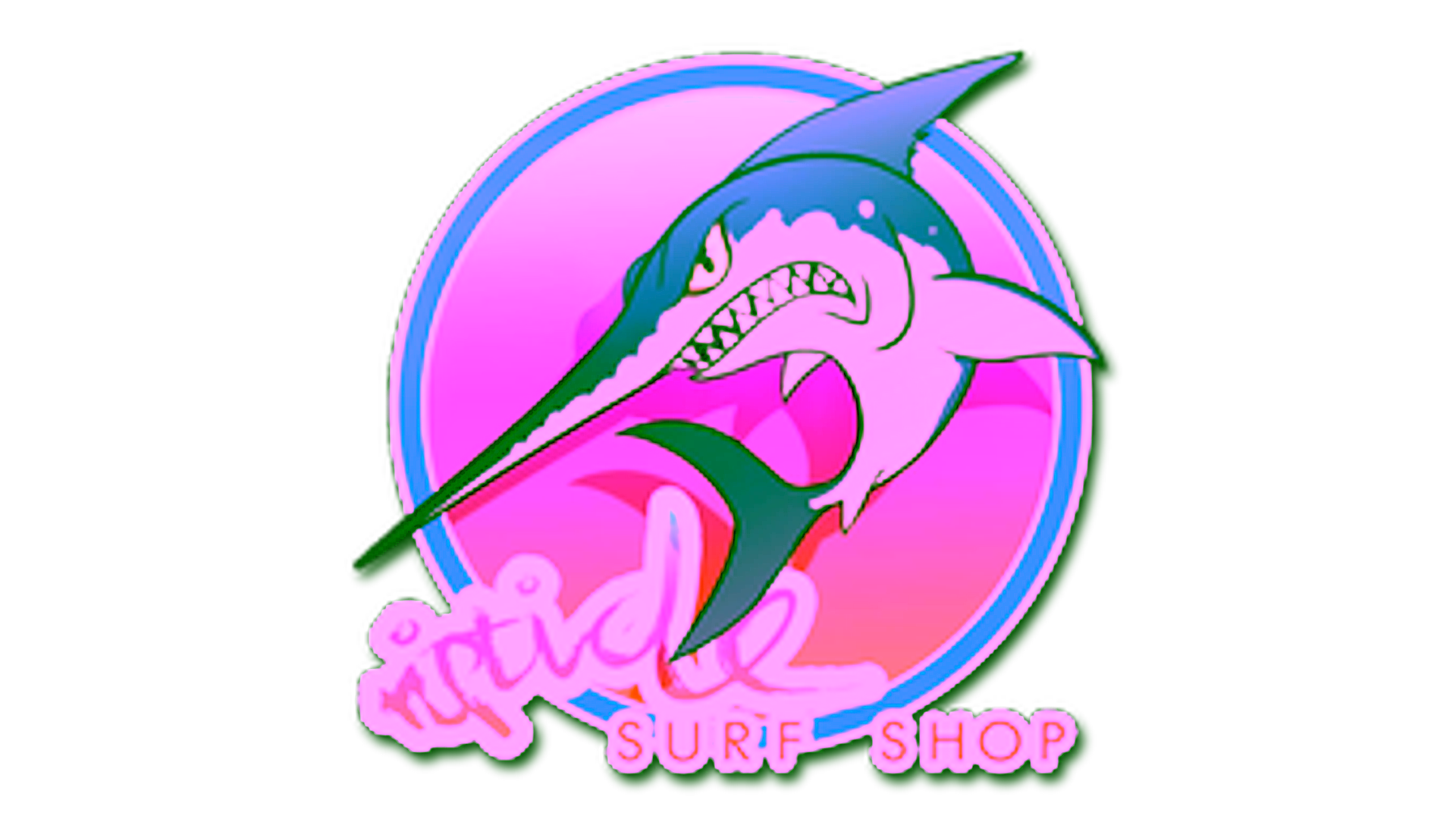 Display for Sticker | Miami Stabbyfish